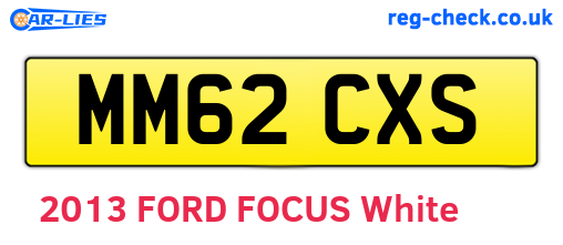 MM62CXS are the vehicle registration plates.