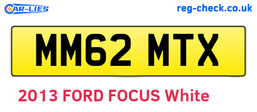 MM62MTX are the vehicle registration plates.