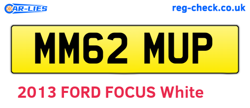 MM62MUP are the vehicle registration plates.