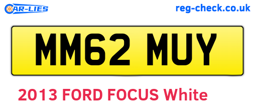 MM62MUY are the vehicle registration plates.