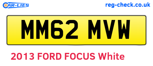 MM62MVW are the vehicle registration plates.