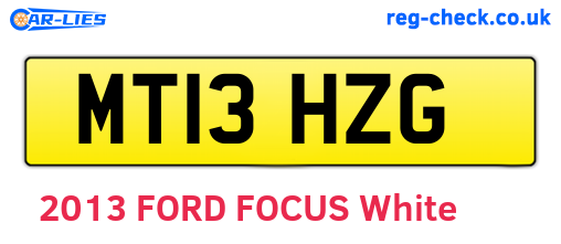 MT13HZG are the vehicle registration plates.