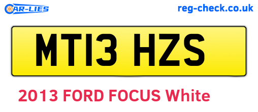 MT13HZS are the vehicle registration plates.