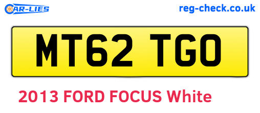 MT62TGO are the vehicle registration plates.