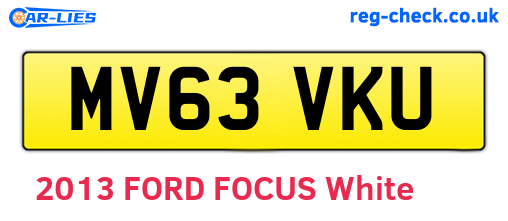 MV63VKU are the vehicle registration plates.