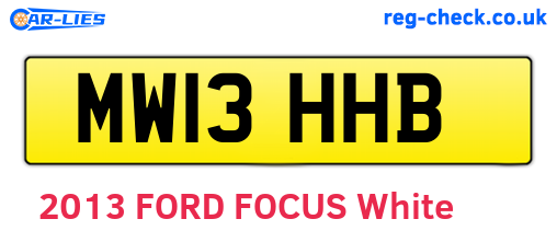 MW13HHB are the vehicle registration plates.
