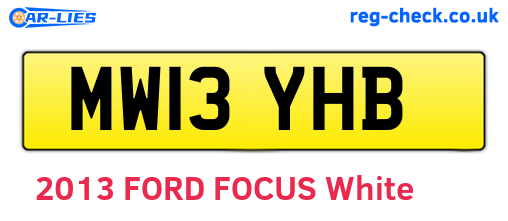 MW13YHB are the vehicle registration plates.