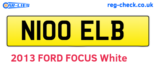 N100ELB are the vehicle registration plates.