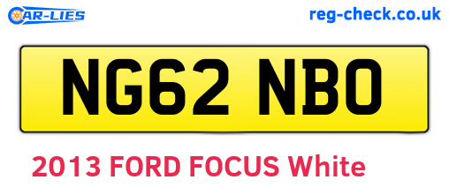 NG62NBO are the vehicle registration plates.