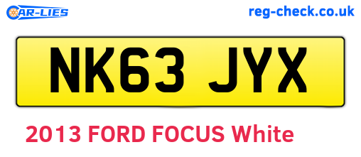 NK63JYX are the vehicle registration plates.