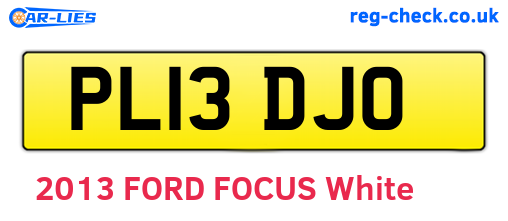 PL13DJO are the vehicle registration plates.