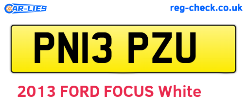 PN13PZU are the vehicle registration plates.