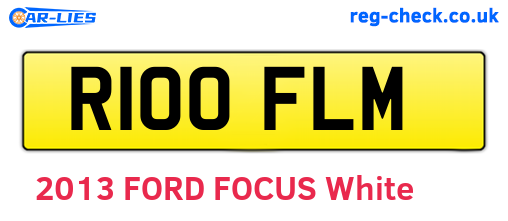 R100FLM are the vehicle registration plates.