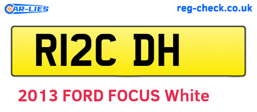 R12CDH are the vehicle registration plates.