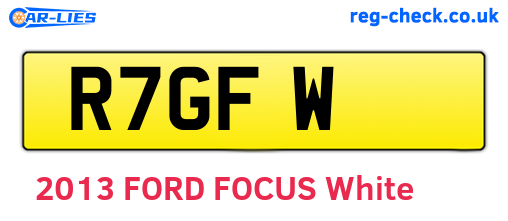 R7GFW are the vehicle registration plates.