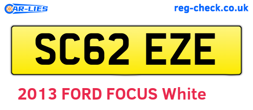 SC62EZE are the vehicle registration plates.