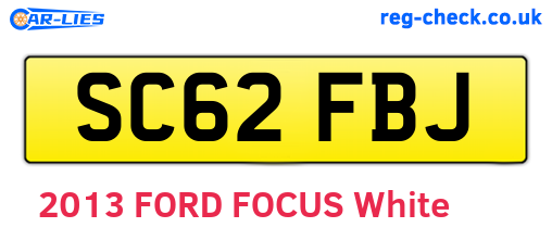 SC62FBJ are the vehicle registration plates.