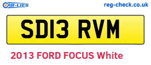 SD13RVM are the vehicle registration plates.