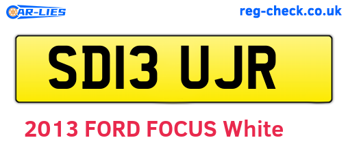 SD13UJR are the vehicle registration plates.