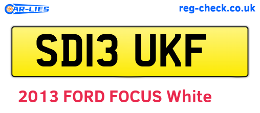 SD13UKF are the vehicle registration plates.