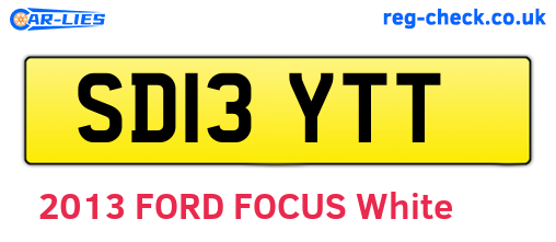 SD13YTT are the vehicle registration plates.