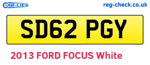 SD62PGY are the vehicle registration plates.