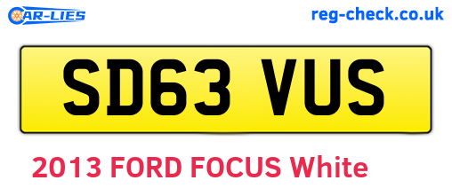 SD63VUS are the vehicle registration plates.