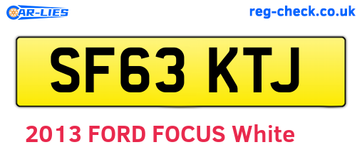 SF63KTJ are the vehicle registration plates.