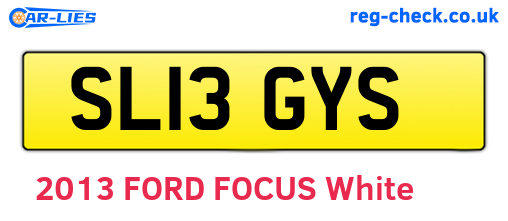 SL13GYS are the vehicle registration plates.
