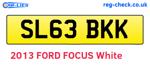 SL63BKK are the vehicle registration plates.