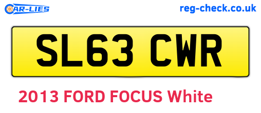 SL63CWR are the vehicle registration plates.