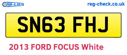 SN63FHJ are the vehicle registration plates.