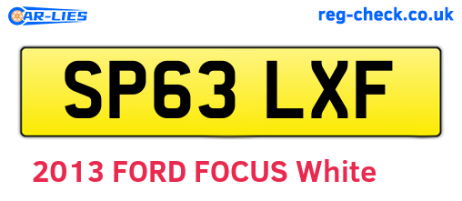 SP63LXF are the vehicle registration plates.