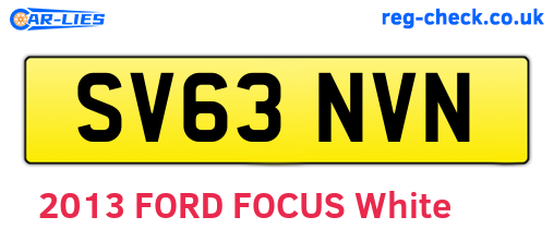 SV63NVN are the vehicle registration plates.