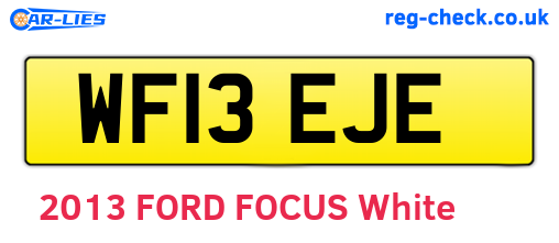 WF13EJE are the vehicle registration plates.