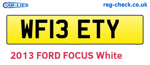 WF13ETY are the vehicle registration plates.