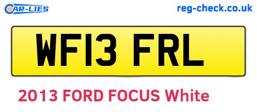 WF13FRL are the vehicle registration plates.