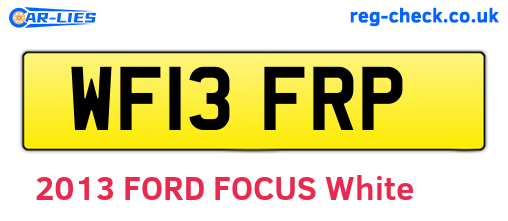 WF13FRP are the vehicle registration plates.