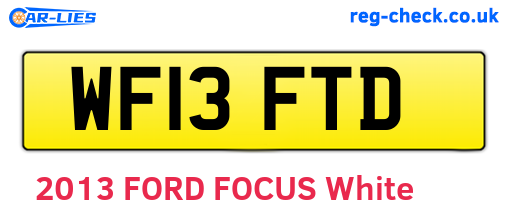 WF13FTD are the vehicle registration plates.
