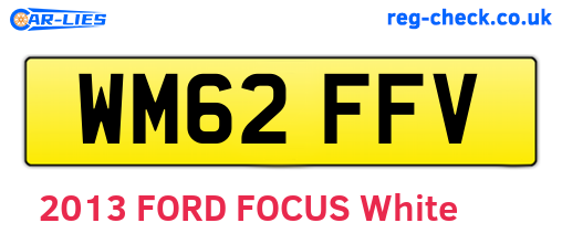 WM62FFV are the vehicle registration plates.