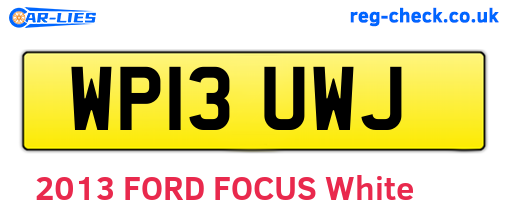 WP13UWJ are the vehicle registration plates.