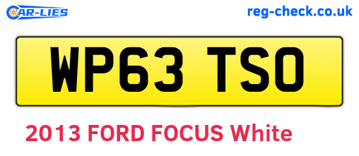 WP63TSO are the vehicle registration plates.
