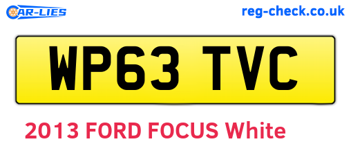 WP63TVC are the vehicle registration plates.
