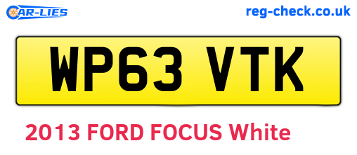 WP63VTK are the vehicle registration plates.