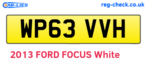 WP63VVH are the vehicle registration plates.
