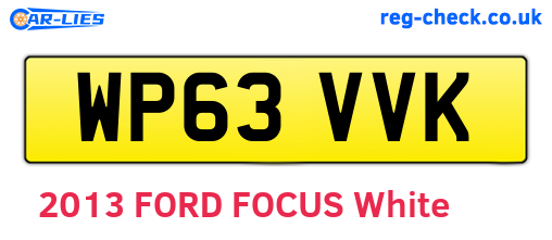 WP63VVK are the vehicle registration plates.
