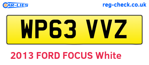 WP63VVZ are the vehicle registration plates.