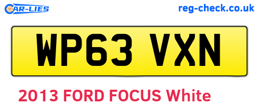 WP63VXN are the vehicle registration plates.