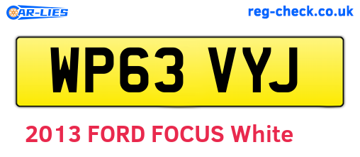 WP63VYJ are the vehicle registration plates.