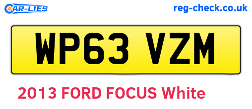 WP63VZM are the vehicle registration plates.